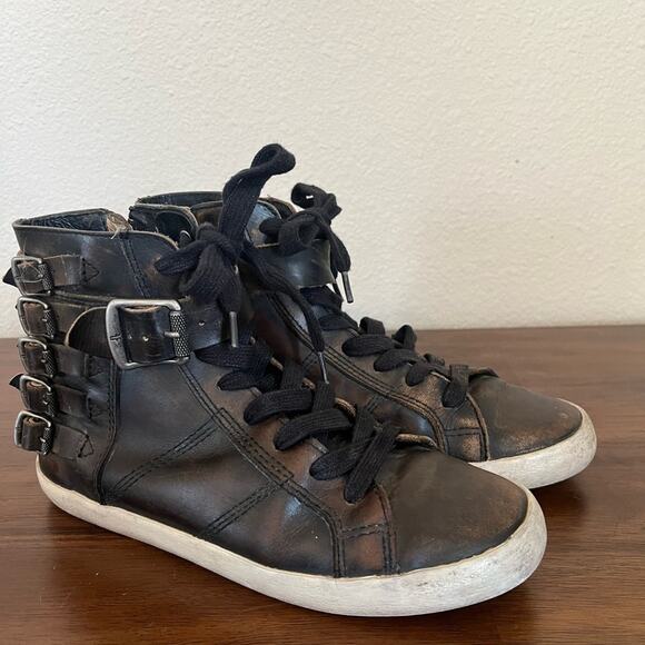 Frye Dylan Leather High Women Top Grunge Goth Indie Sleaze Sneaker Sz 7